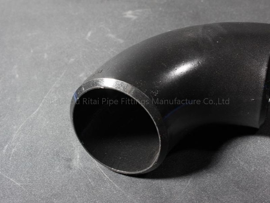 Kohlenstoffstahl-geschweißte Fitting Sch 40 Sch 80 ASTM A234 WPB 90 Grad-Schwarzes