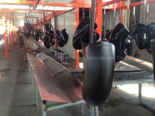 Kohlenstoffstahl-geschweißte Fitting Sch 40 Sch 80 ASTM A234 WPB 90 Grad-Schwarzes